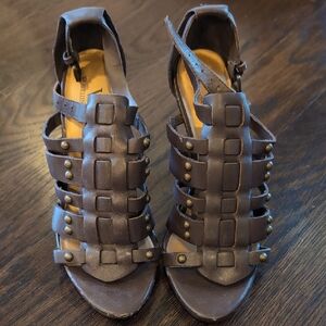 Worthington Dark Brown Strappy Heels